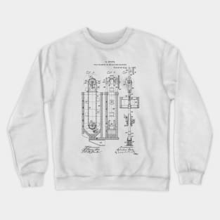 Coal Washing Machine Vintage Patent Hand Drawing Funny Novelty Gift Crewneck Sweatshirt